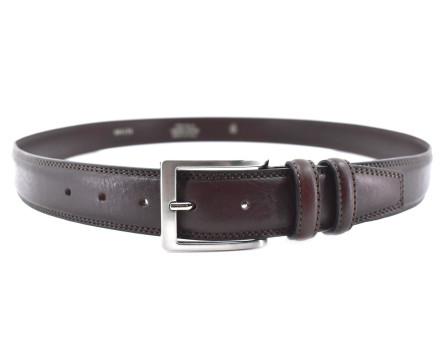 Kožený opasek - tmavě hnědá/120