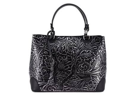 Dámská kožená kabelka s květovaným vzorem  Arteddy
