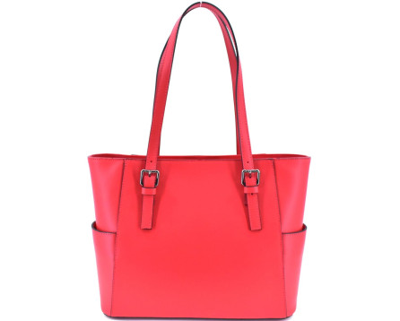 Moderní dámská kožená kabelka Arteddy - červená