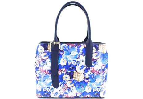 Dámská kožená kabelka s květovaným vzorem Arteddy