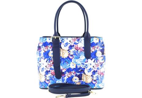 Dámská kožená kabelka s květovaným vzorem Arteddy