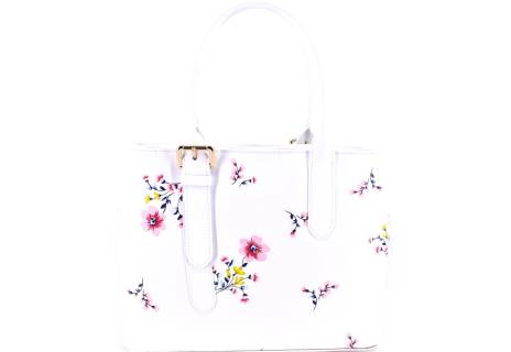 Dámská kožená kabelka s květovaným vzorem Arteddy