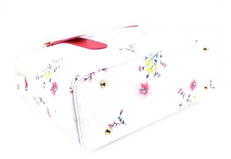 Dámská kožená kabelka s květovaným vzorem Arteddy