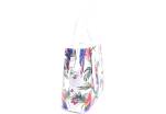 Dámská kožená kabelka s květovaným vzorem Arteddy - bílá
