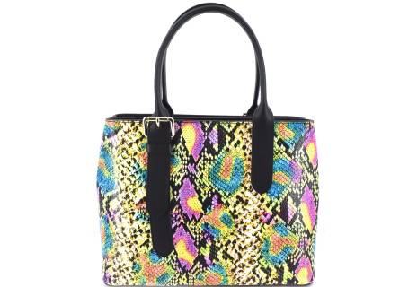 Dámská kožená kabelka s květovaným vzorem Arteddy - vícebarevná