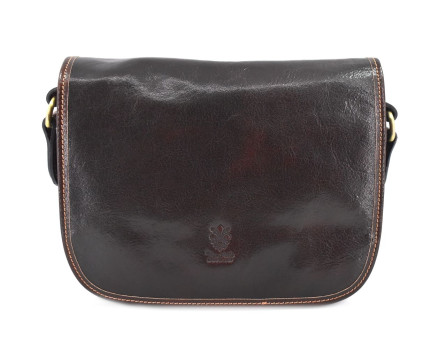 Dámská kožená kabelka crossbody (lovecká) Arteddy - tmavě hnědá