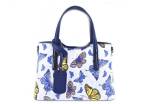 Dámská kožená kabelka s motýlím vzorem Arteddy - tmavě modrá