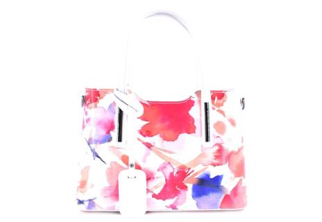 Dámská kožená kabelka s květovaným vzorem Arteddy