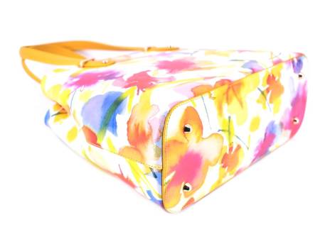 Dámská kožená kabelka s květovaným vzorem Arteddy