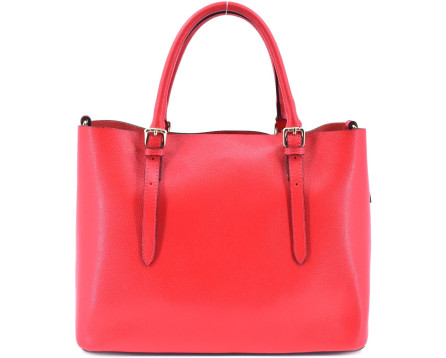 Dámská kožená kabelka shopper Arteddy - červená