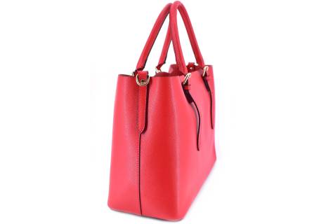 Dámská kožená kabelka shopper Arteddy - červená