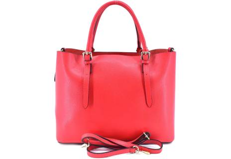 Dámská kožená kabelka shopper Arteddy - červená