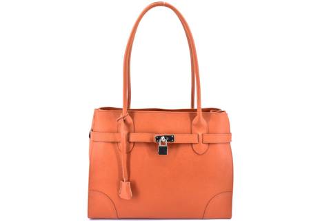 Dámská kožená kabelka shopper Arteddy - světle hnědá