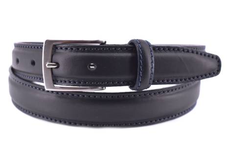 Kožený opasek - tmavě modrá /100