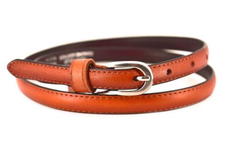 Dámský úzký jednobarevný kožený opasek Arteddy