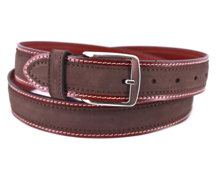 Kožený opasek Arteddy - hnědá / 115