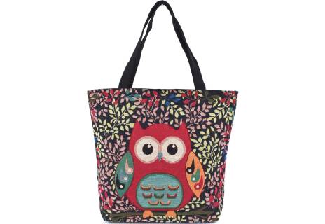 Kabelka/ taška s potiskem - sova