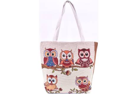 Kabelka/ taška s potiskem - sova