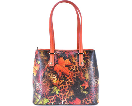 Kožená kabelka Arteddy - oranžová