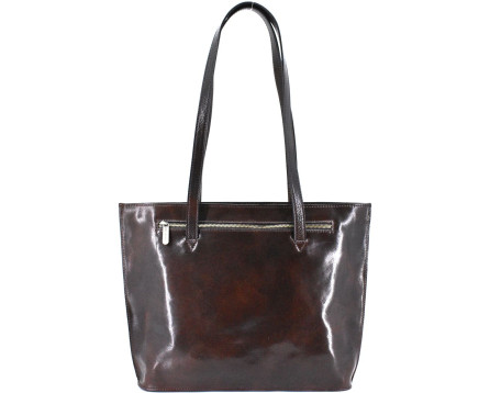 Dámská  kožená kabelka Arteddy - tmavě hnědá