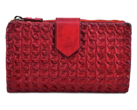 Dámská kožená peněženka Arteddy - tmavě červená