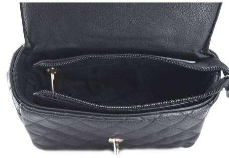 Moderní malá dámská kabelka crossbody-černá