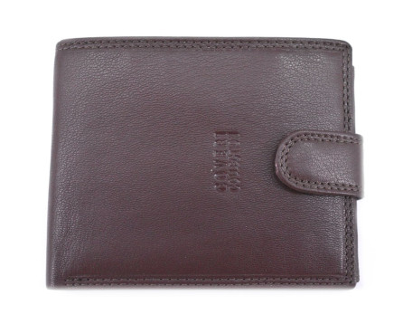 Pánská kožená peněženka Coveri - tmavě hnědá