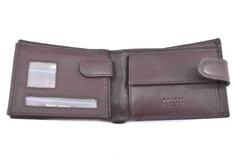 Pánská kožená peněženka Coveri - tmavě hnědá