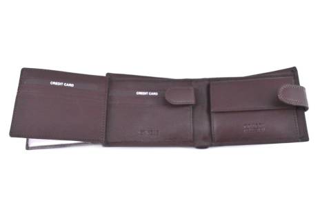 Pánská kožená peněženka Coveri - tmavě hnědá