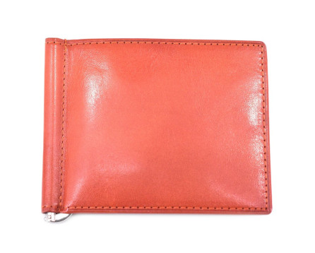 Kožená peněženka dolarovka - oranžová