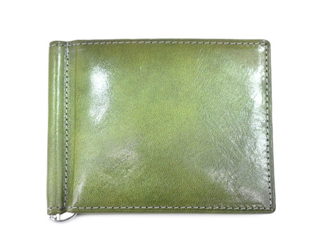 Kožená peněženka dolarovka - zelená