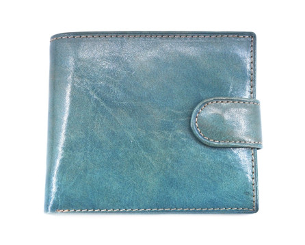 Pánská kožená peněženka - modrá