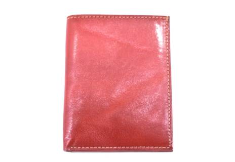 Kožená dokladovka - červená