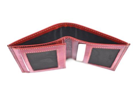 Kožená dokladovka - červená