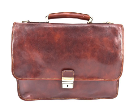 Pánská kožená aktovka Arteddy - hnědá