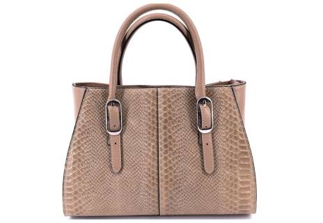 Dámská kožená kabelka Arteddy -  béžová