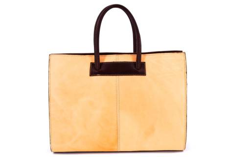 Dámská kožená kabelka Arteddy -  béžová