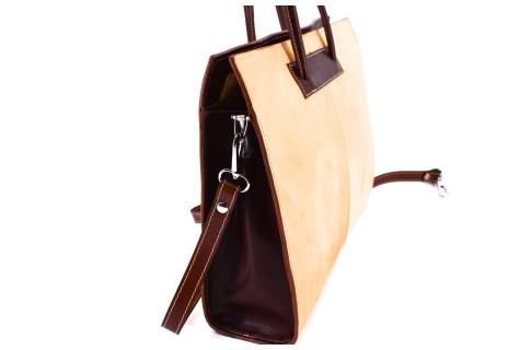 Dámská kožená kabelka Arteddy -  béžová