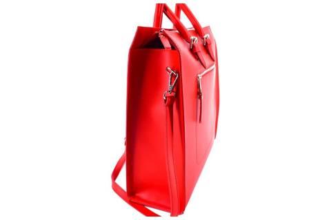 Dámská kožená kabelka Arteddy - červená