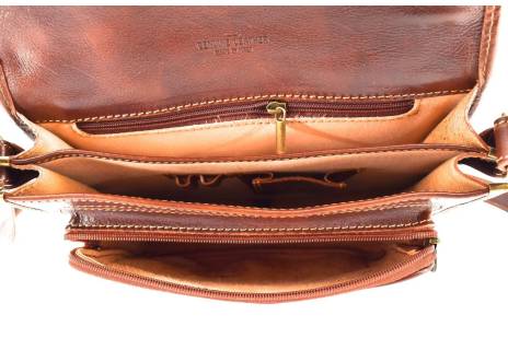 Pánská kožená taška Arteddy - hnědá