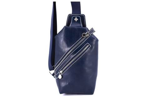 Pánská kožená crossbody Arteddy - modrá