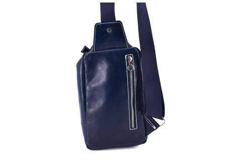 Pánská kožená crossbody Arteddy - modrá