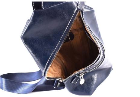 Pánská kožená crossbody Arteddy - modrá