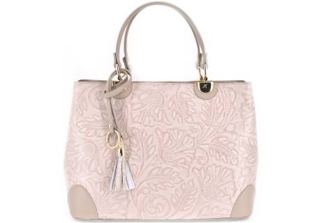 Dámská kožená kabelka s květovaným vzorem  Arteddy