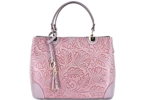 Dámská kožená kabelka s květovaným vzorem  Arteddy