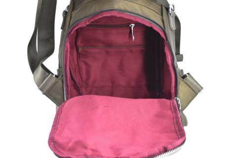 Moderní dámský/dívčí batoh a kabelka - zelená