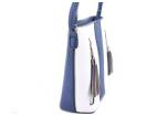 Dámská kabelka crossbody - tmavě modrá/bílá