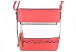 Dámská kabelka crossbody - červená/bílá