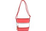 Dámská kabelka crossbody - červená/bílá