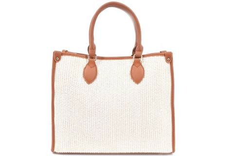 Dámská kabelka hnědá/krémová